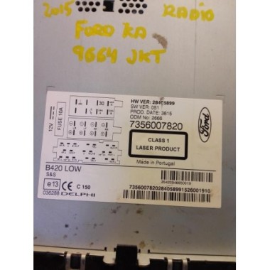 Sistema audio / Radio CD Ford KA II (2009) 1.3 TDCi (75 cv) DPF